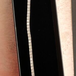 Sterling Silver Princess Cut Full 1.5mm 2mm D Color Moissanite Tennis Bracelet